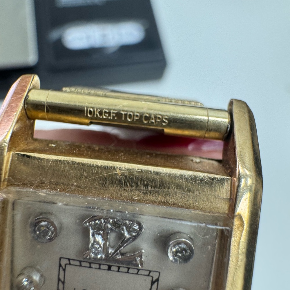 Longines 14K Gold Rectangular Watch - Picture 6 of 16